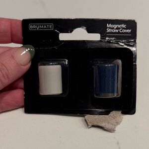 BrüMate Magnetic Straw Cover Set - Gray and Blue